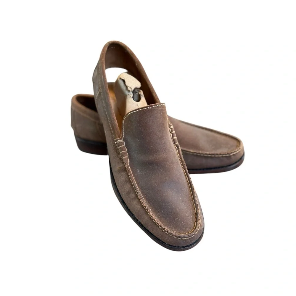 Frye Brown Leather Slip-On Loafers